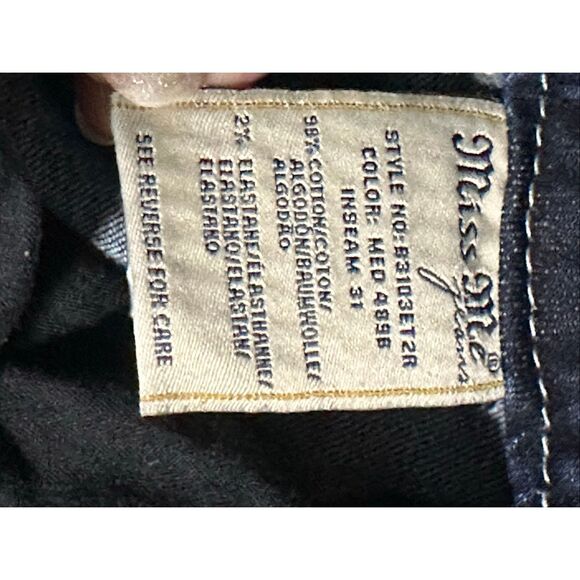NWOT Women’s Embellished Miss Me Blue Jeans Size 26 - Picture 8 of 9